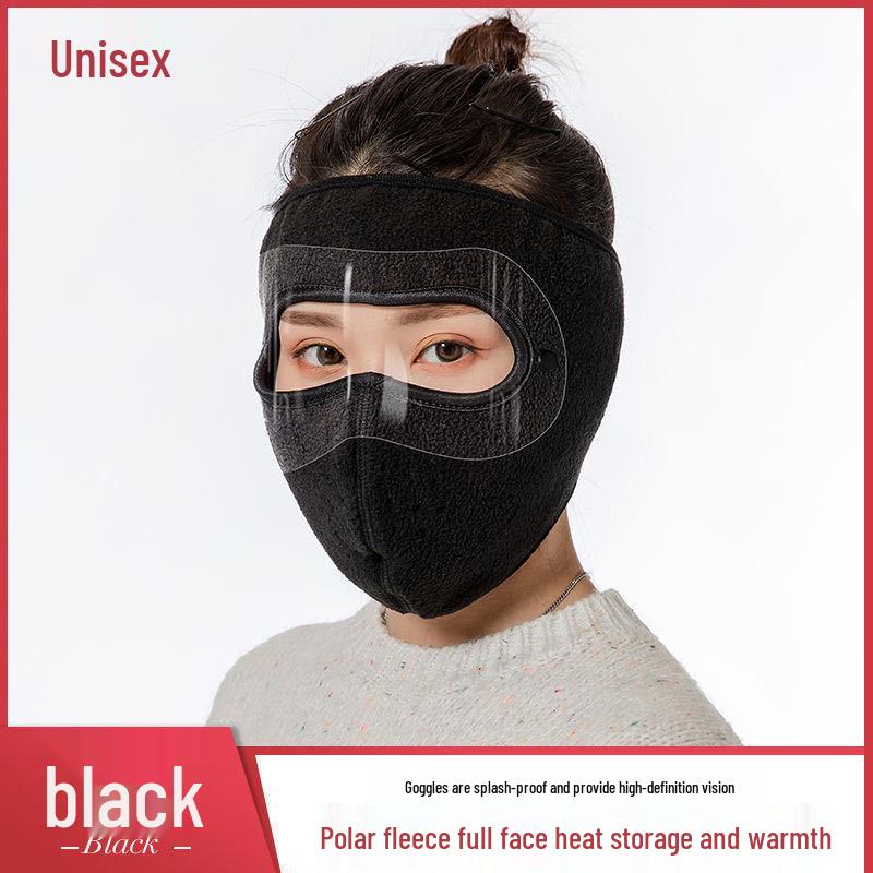 Wiatroodporna i chroniąca przed zimnem maska rowerowa z goglami - Zmywalna, gruba, pyłoodporna, oddychająca ochrona dla mężczyzn i kobiet