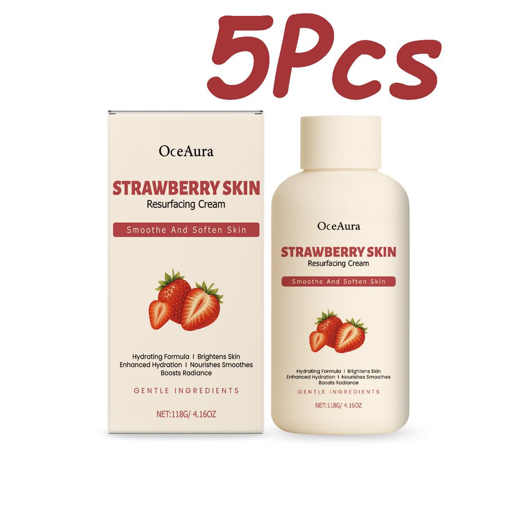 Erdbeer Verjüngende Körpercreme Aufhellend Glatte Weiche Haut Intensive Feuchtigkeitspflege für Trockene Raue Haut Körperbuttercreme