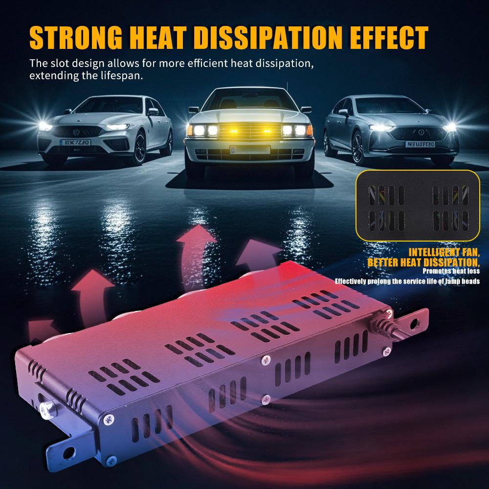 Car Grill Led Work Light Bar Addtional Led Bar White Yellow Spotlights Grille Lights 12-24V for Motorcycle Offroad 4X4 Truck