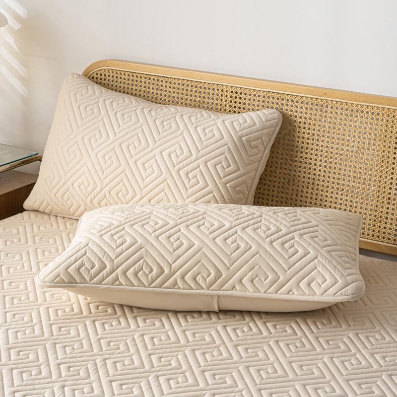 1 Stück wasserdichter Kissenbezug aus Jacquardgewebe, feuchtigkeits- und schweißfest, 48 x 74 cm, für Schlafzimmer, Zuhause, Hotel, Detor