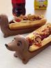 Dackel Tablett Lustiges Hot-Dog-Tablett Zuhause Hotdog Dackel Tablett Kreativer Dackel Dekor Teller Für Partys Restaurants