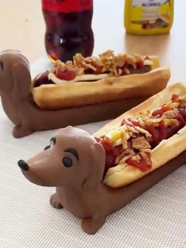Dackel Tablett Lustiges Hot-Dog-Tablett Zuhause Hotdog Dackel Tablett Kreativer Dackel Dekor Teller Für Partys Restaurants