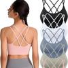 European Yoga Sports Bra - Thin Straps, Shockproof, Quick-Drying, Beautiful Back Design for Running & Fitness