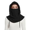 Fleece Riding Headgear Solid Color Adjustable Drawstring 3 in 1 Skiing Hat with Face Guard Neck Protection Function Cycling Accessory