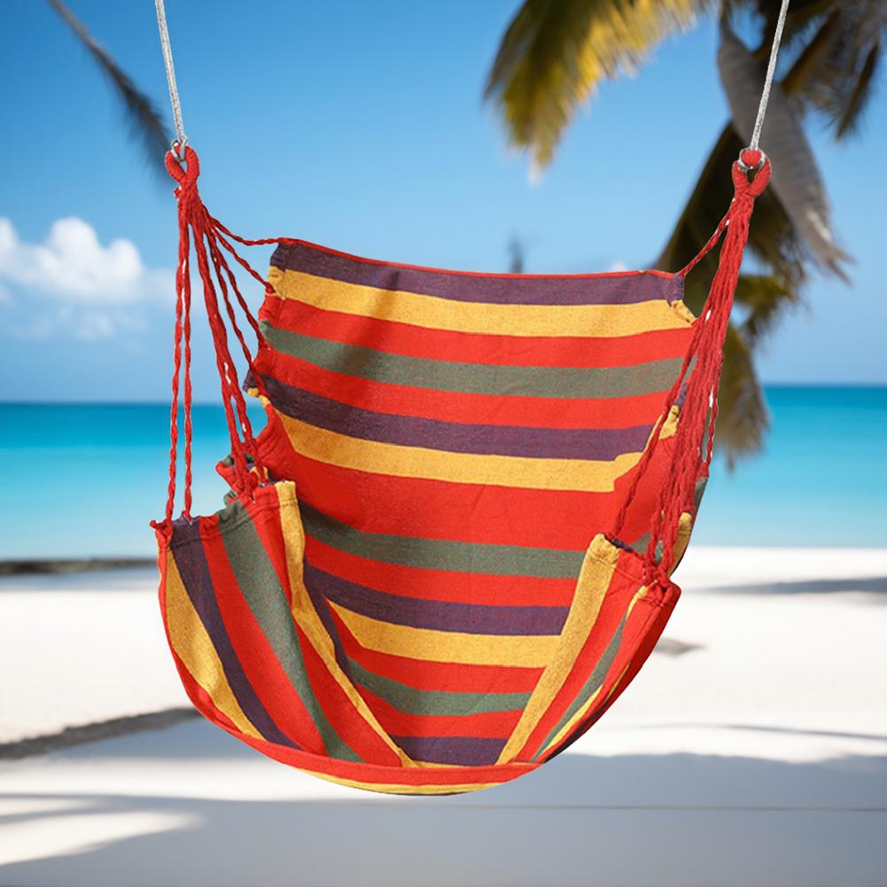 Single Outdoor Camping Hammock Indoor Hammock Chair Multifunctional Canvas Leisure Swing Hanging Chair for Home Camping