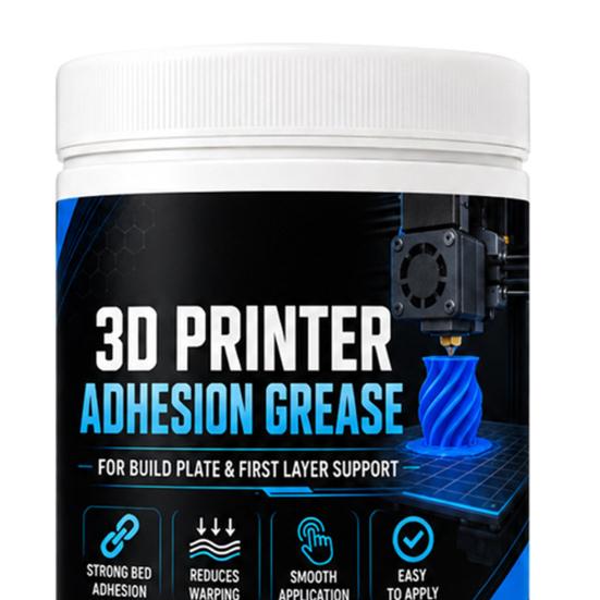 Print Bed Coating 3D Printer Adhesion Paste, Anti-Warping Excellent Build Plate Glue Grease, Reliable Filament Bonding On Printing Surfaces Paste