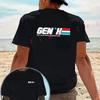 GEN X THE TRUE FAFO GENERATION Graphic Motorcycle T-Shirt Double-Sided Print Men‘s Casual Short Sleeve Summer O-neck Tops