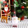 Handmade Christmas Ornaments Plush Doll Hanging Ornament Mini Colorful Cloth Santa Claus Snowman Deer Festive Atmosphere Decorations Foam Plushies