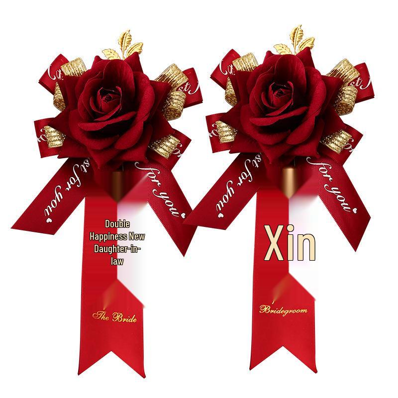 Premium Wedding Boutonniere Set for Groomsmen, Brides, and Groom - Creative Artificial Lapel Flowers and Pins for Bridesmaids.