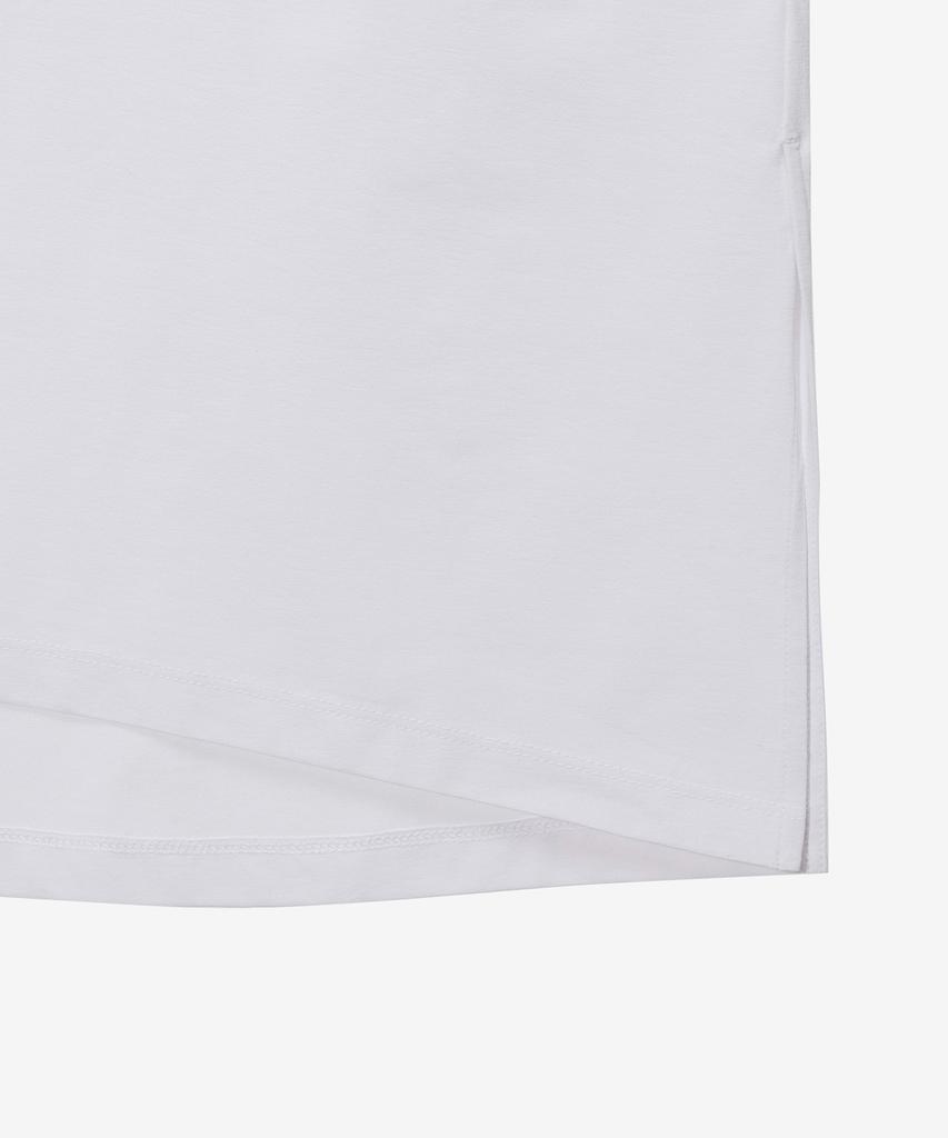 BASIC HOUSE Women'S Cool Sorona Semi-Overfit Round Neck Short Sleeve T-Shirt White Lzts3202