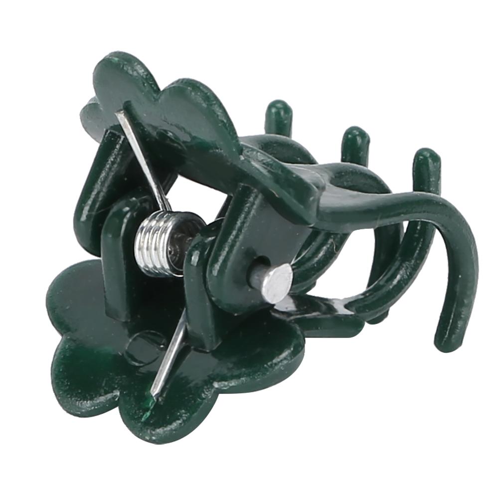 200Pcs Beautiful Rose Shape Plant Clip Garden Flower Stems Support Clips Fixing Tool AccessoryGreen