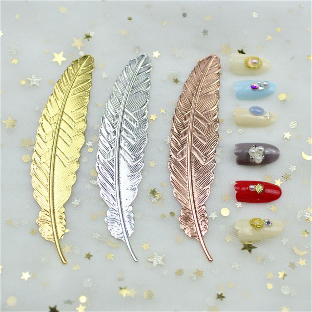 1pc Handmade Gold Silver Plated Page markers Metal Feather Book darts Bookmark Students Stationery