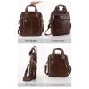 New men's handbag, 100% genuine leather shoulder crossbody bag vertical briefcase business trip messenger bag for 13.3-inch iPad