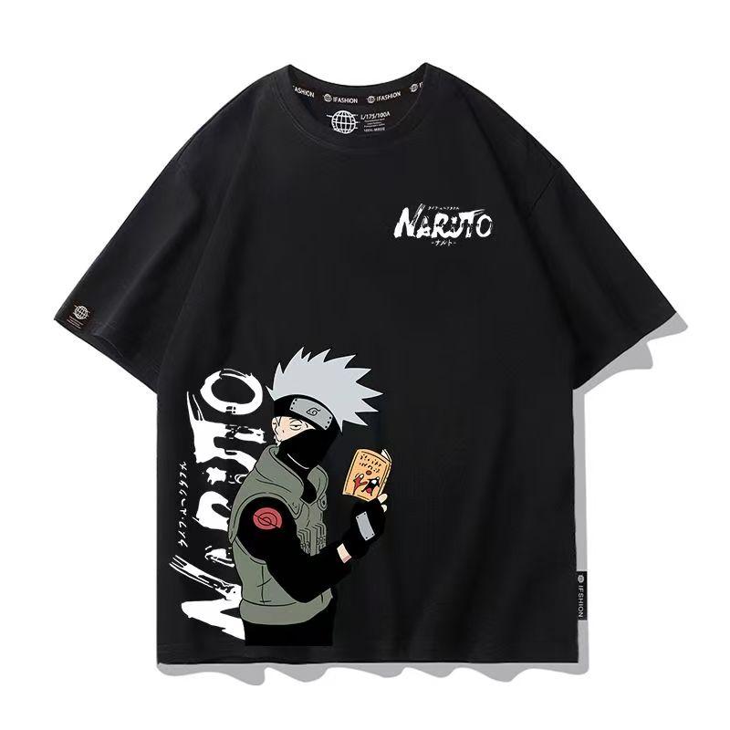 Men's Naruto Anime Graphic T-Shirt, Sasuke Uchiha & Pain Akatsuki Oversized , Summer Loose Fit Casual Streetwear for Boys&Girls