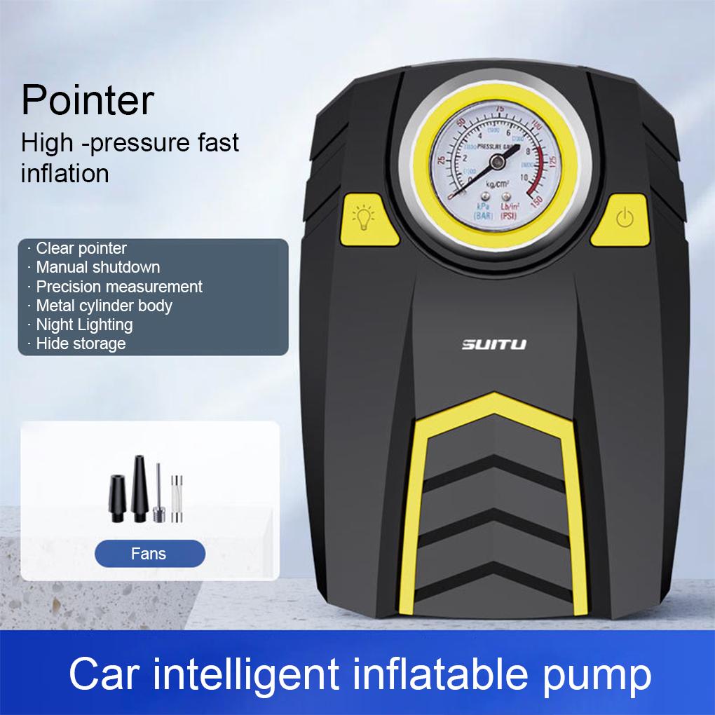 Portable Automobile Air Compressor Digital Tire Inflation Pump LED Lamp Tire Compression Pump Compressor For Car Motorcy