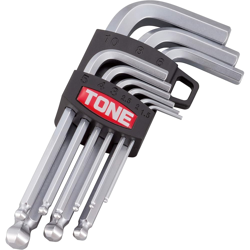 

Tone Ball Point L-Shaped Wrench Set BS900 9-Piece Tool Kit