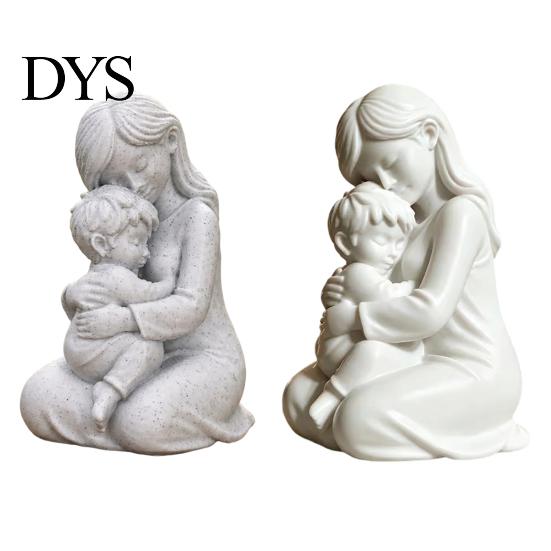 One-piece Molding Sculpture 3D Printed Mother And Baby Figurines Ornaments, Nordic Style Warm Mother-Child Burr-free Print Art Sculptures for