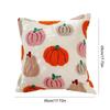 2PCS Embroidered Pillowcase 45x45cm Ghost Pumpkin Throw Cushion Covers Halloween Decor Throw Pillow Covers for Sofa Bed Couch