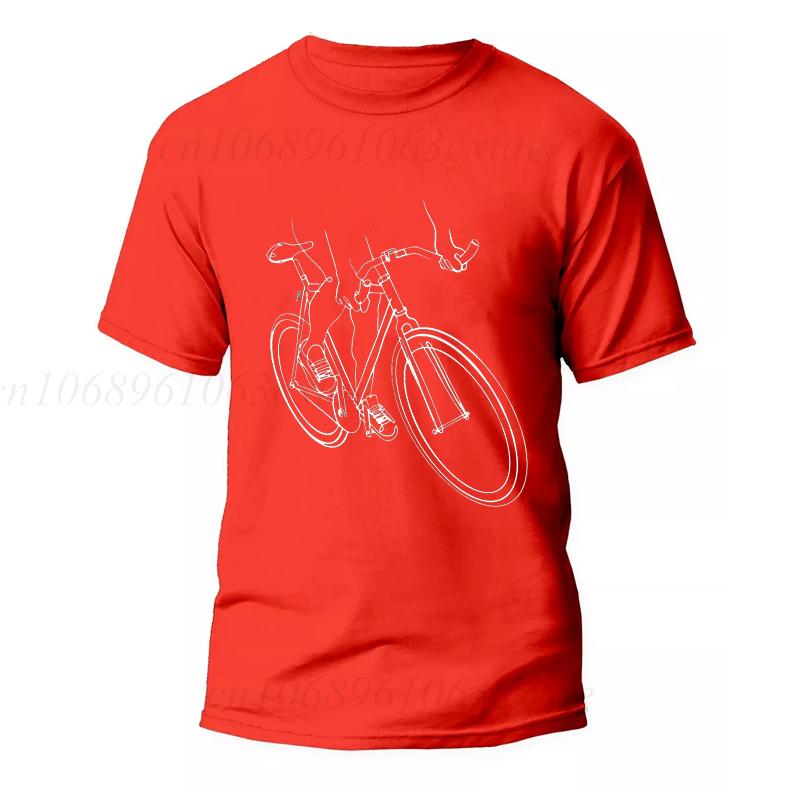 Bike Lines Radsport T-Shirts Herren T-Shirts Mode Herren Damen Freizeit T-Shirt Streetwear Radsport Liebhaber Ästhetische Hipster T-Shirts