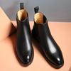 Fashion women's Classic Retro Genuine Leather Chelsea Boots women Fashion Ankle Boot Mens Casual British Style Short Boot High-Top Shoes