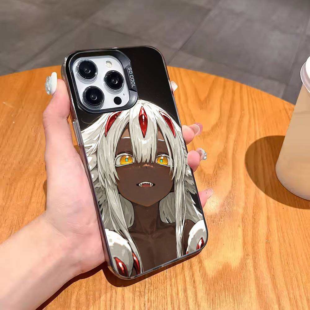 M-Made In A-Abyss Faputa Phone Case For iPhone17 16 15 14 13 12 Pro Max Grey Black Matte Laser Metallic Aurora Funda