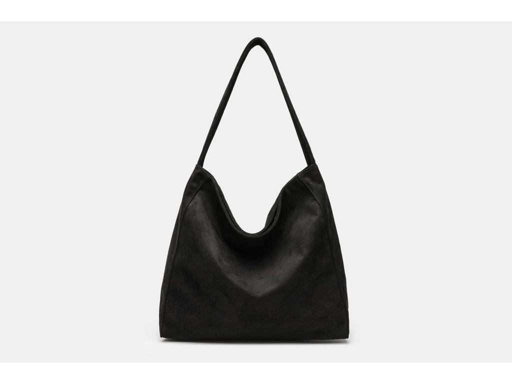 2025 Suede Large-Capacity Retro Shoulder Tote - Solid Color