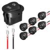 12V kulatý kolébkový spínač AC 6A/250V 10A/125V SPST 2kolíkový 2polohový kolébkový spínač pro auto člun Automotive RV Černý