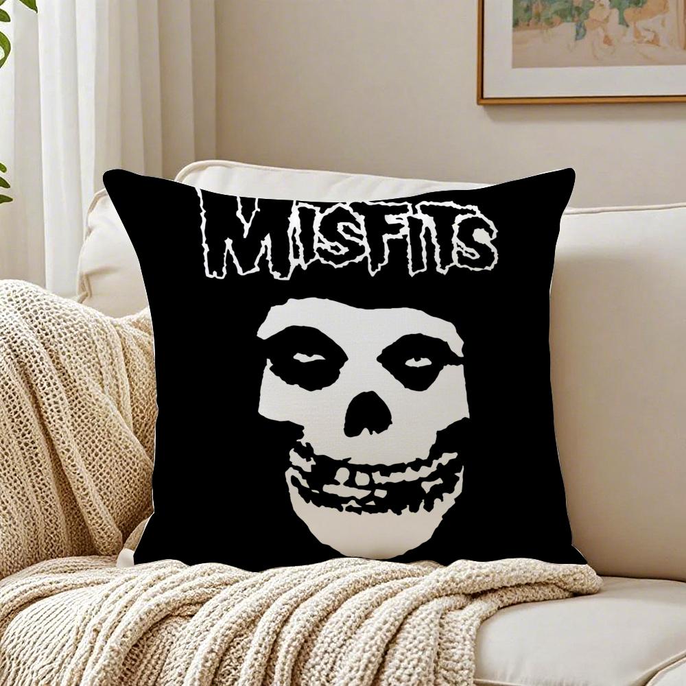 Band Punk T-The M-Misfits Cushion Cover Pillowcase Anti-Dustmite Living Room Sofa Decor Cushion Room