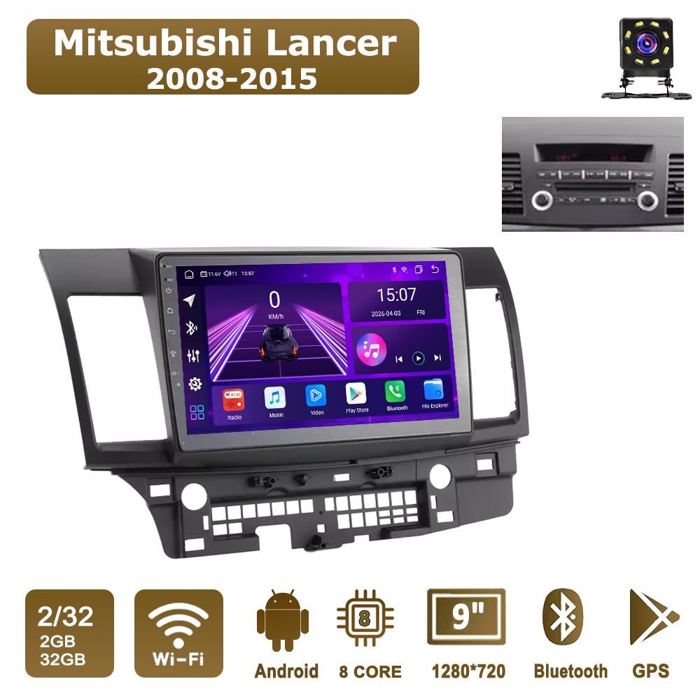 Android Car-Play Car Radio For Mitsubishi Lancer 2008-2015 Multimedia Player Head Unit Stereo GPS Navigation BT WIFI,8 CORE ,2+32GB