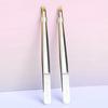 Stainless Steel Flat/Slant Tip Multifunction Tweezer Eyebrow Tweezer Face Hair Removal Make Up Tool False Eyelashes Tweezer Tool