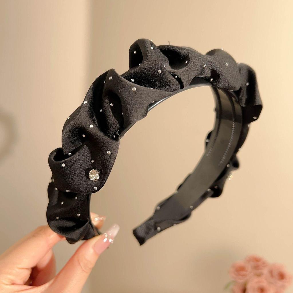 Diadema de Lujo Otoño/Invierno para Mujer - Elegante Pinza Superior de Calavera de Ala Ancha para Cabello y Lavado Facial.
