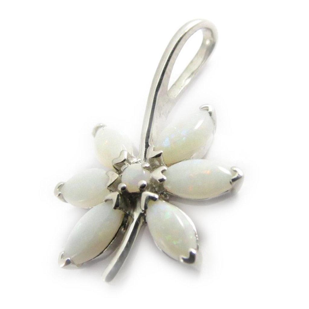 Les Trésors De Lily [G8680] - Silver Pendant 'Opal Goddess' Silver White (rhodium-plated) - 15x22 Mm