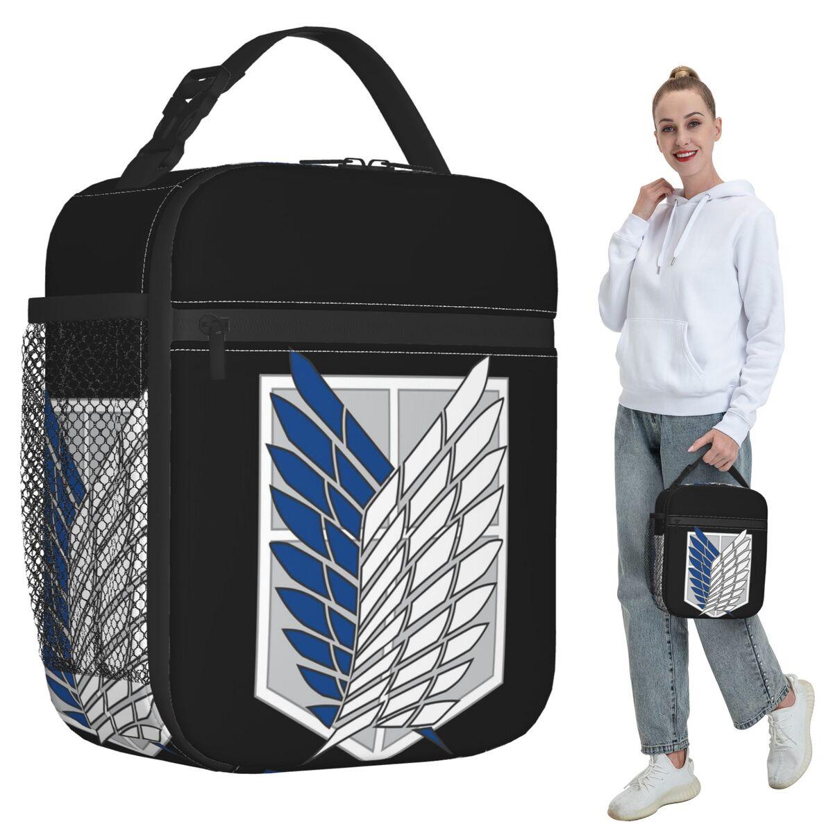 Attack On Titan Insulated Lunch Bag for Women Office Cooler Thermal Food Box Tote Portable Lunch Boxes Container One Size