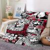 Love Chaos Comics Flannel Blanket Super Soft Warm Cozy Blanket For Sofa Bed Office Travel Allseason Home Decor Gift