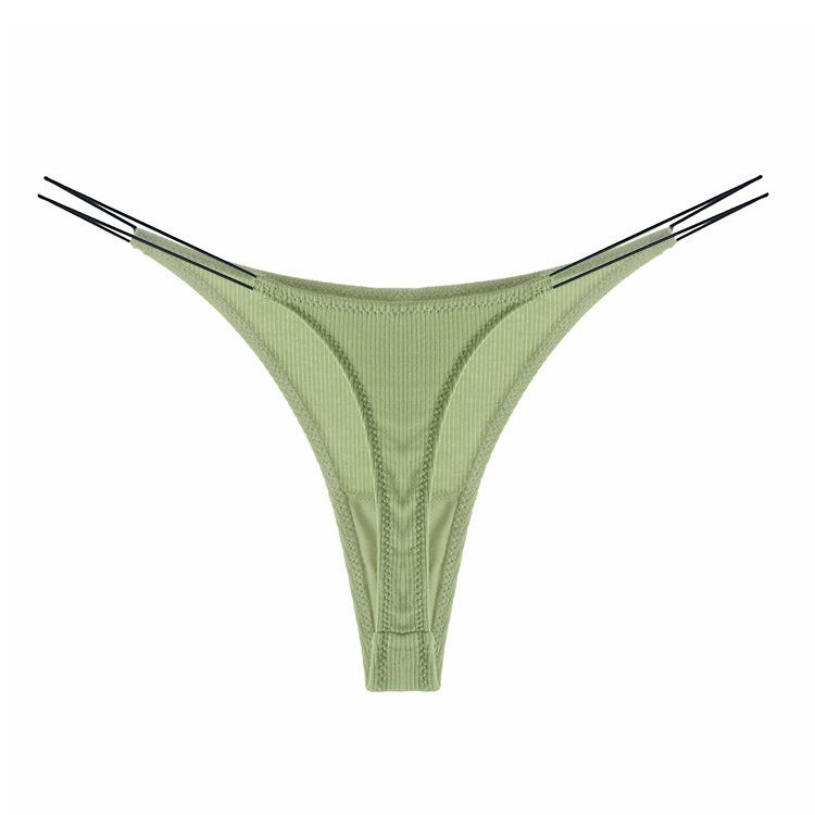 Lycra Fine Ribbed Cotton T-Back Thong for Women – Sexy, Comfortable, Breathable G-String with Thin Straps