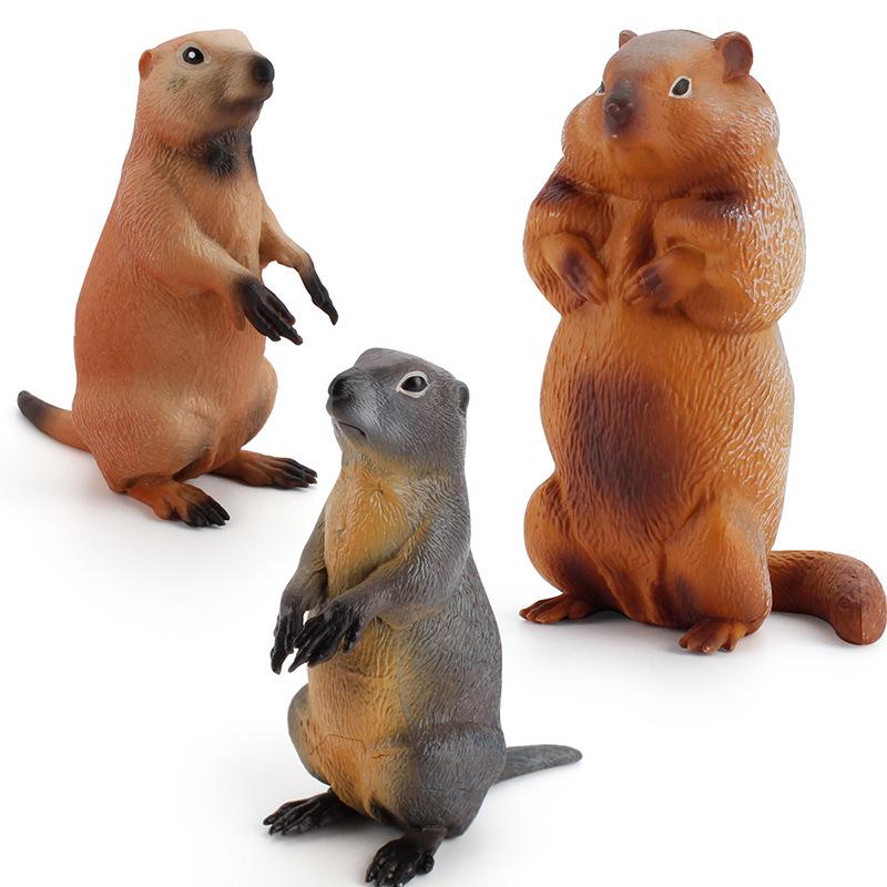 Wild Animal Models: Handmade Groundhog, Squirrel, and Chipmunk Forest Ornaments