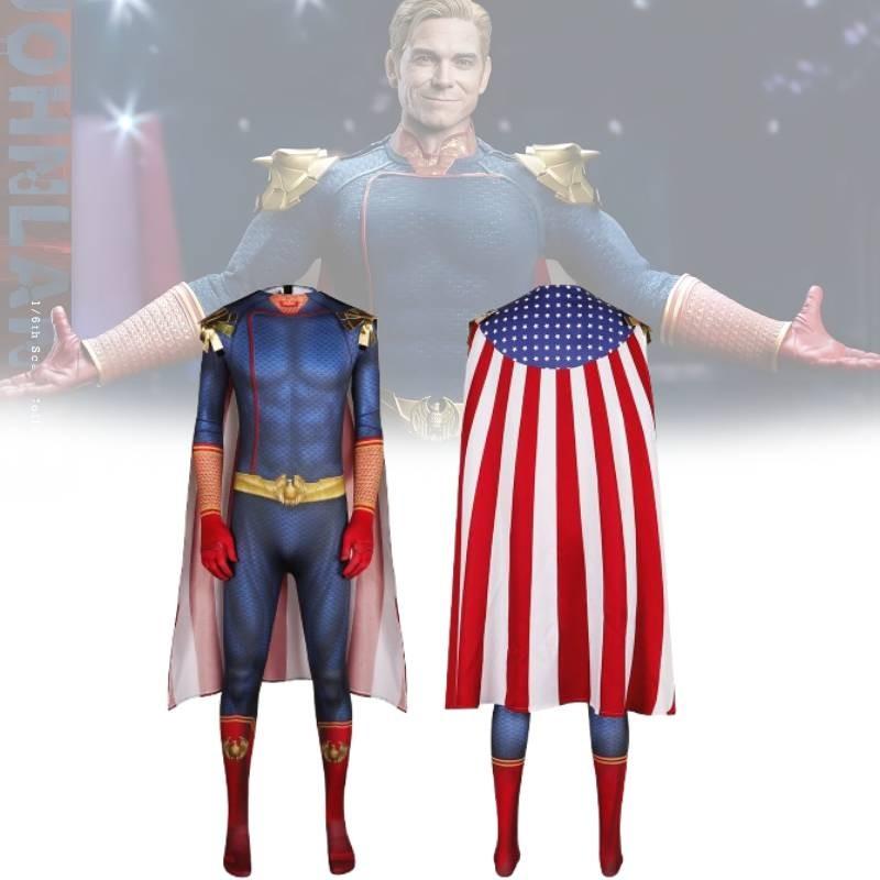 Blue Homelander Cosplay Costume For The Boys Featuring Comfortable Fabric Design