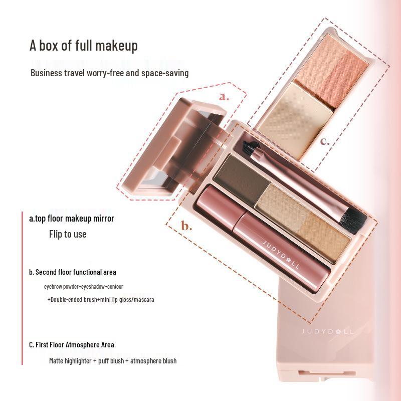 Judydoll Orange Mini Eye Shadow Palette for Travel and Daily Use