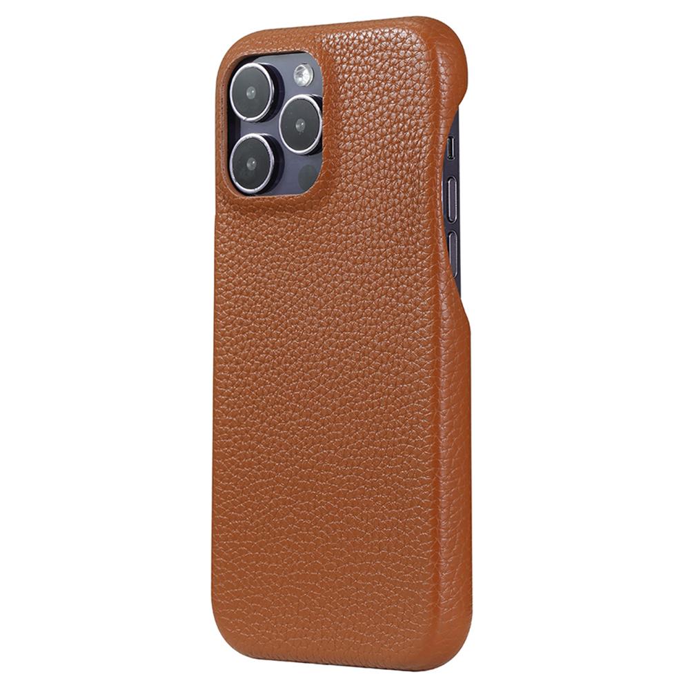 For iPhone 15 Pro Case Litchi Texture PU Leather PET Phone Back Cover