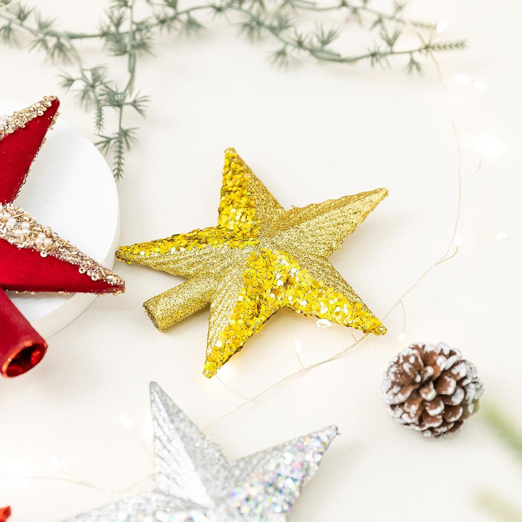 3D Five-Point Star Christmas Tree Topper Decoration