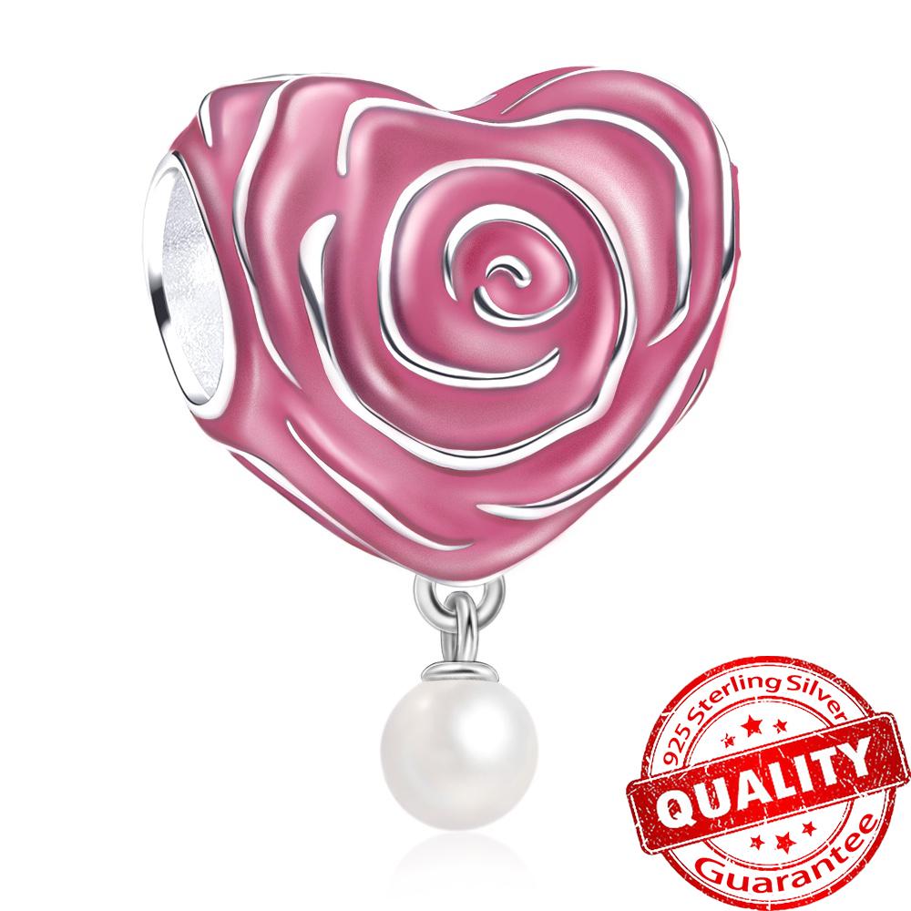 Precious Copper Sparkling Heart Double & Pavé Infinity Knot Dangle Charm Fits 3Mm Bracelet Diy Mother Birthday Gift