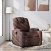 VidaXL Reclining Massage Armchair Dark Brown Fabric 372382