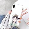 Hand Drawn Beautiful Characterss Phone Case For IPhone 14 13 12 11 XS X 8 7 6 Plus Mini Pro Max SE 2022 Soft Black Phone Cover