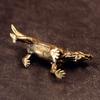 Ancient Animal Dinosaur Statue Car Decoration Craft Home Decor Accessories Retro Brass Dinosaur Miniature Figurines