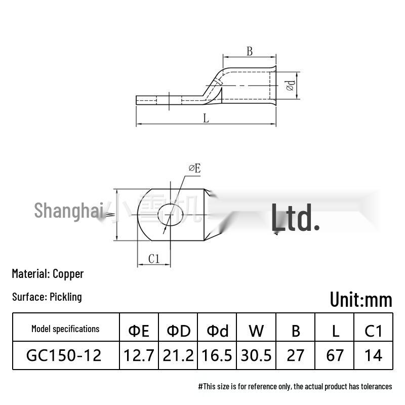 GC Flared Copper Tube Terminal 10-400 Sqmm Cable Connector Lug
