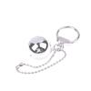Korean Cool Metal Big Ball Pendant Keychain Simple Bag Charm Decor Earphone Case Accessories Gift