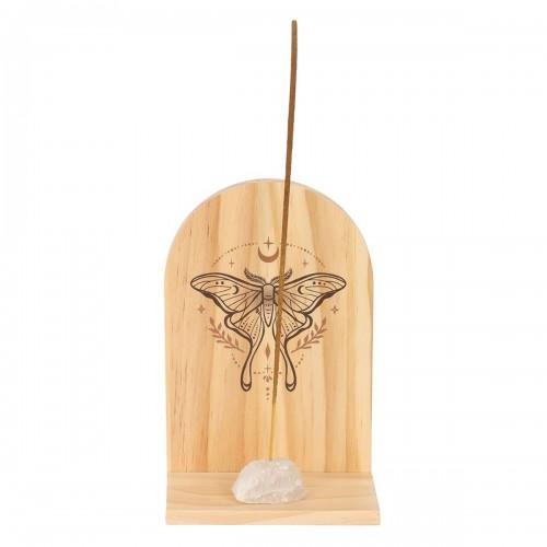 Something Different Natural Luna Moth Wooden Incense Holder Shelf