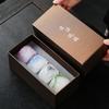 4-piece Set Glazed Jade Porcelain Master Cup Home Office Teacup Tea Cup Personal Cup Gift Box Gift Companion Gift
