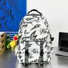 Schoolbag Japanese ins Street Lightning Personality Graffiti Backpack Trendy Cool Handsome Teen Boys Strong Durable Backpack