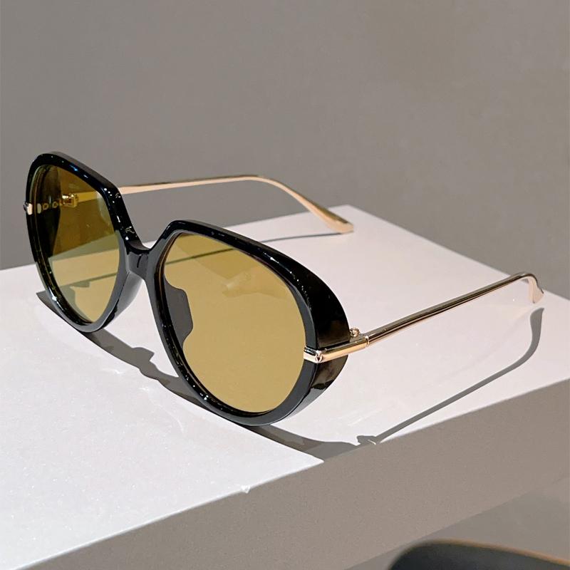 

KAMMPT Oversized Round Sunglasses Men Fashion Vintage Outdoor Decor Shades Women 2026 New Trendy Luxury Brand Design Sun Glasses as picture shows